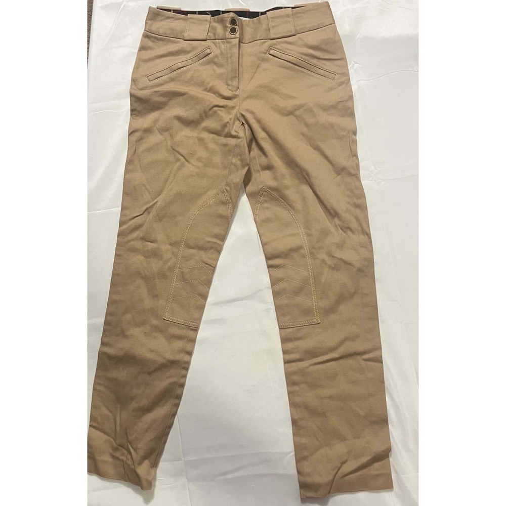 Tommy Hilfiger Women's Size 4 Tan Equestrian Riding Breeches Stretch Knee Patch